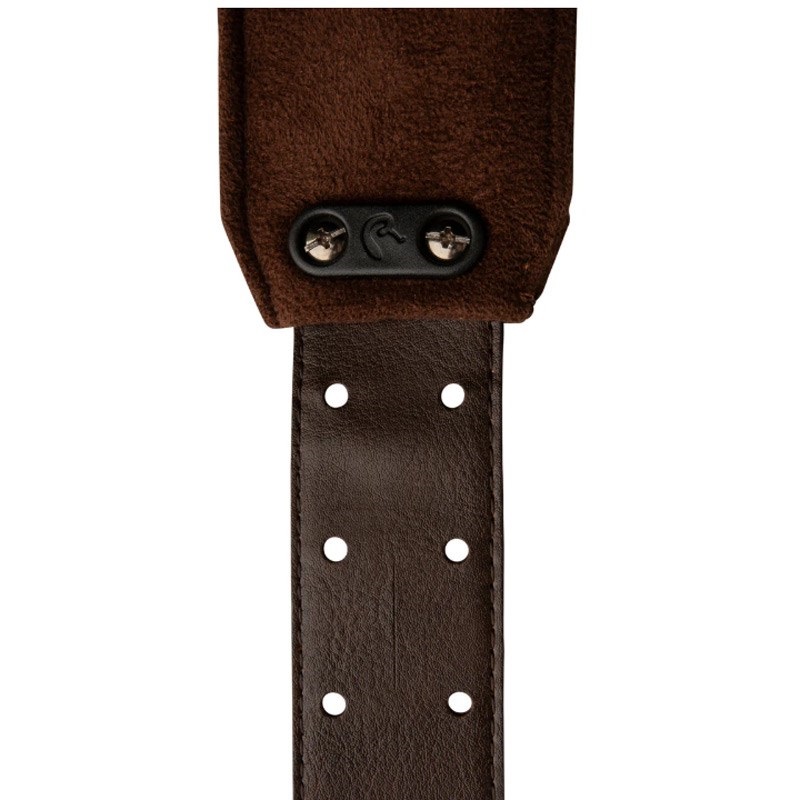 P.R.S. PRS 2.4inch Padded Guitar Strap w/RAS Custom Leather (Faux) Birds (Brown) 画像2