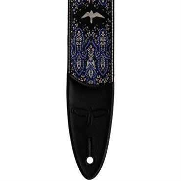 P.R.S. PRS 2inch Guitar Strap Custom Jacquard Birds Fleur (Violet) 画像1