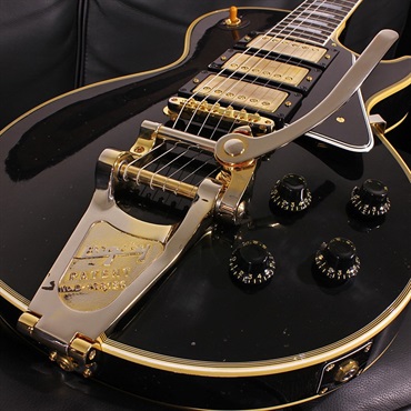 Gibson Murphy Lab 1957 Les Paul Custom Reissue 3-Pickup w/Bigsby Ebony Light Aged SN. 742401 画像3