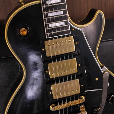 Gibson Murphy Lab 1957 Les Paul Custom Reissue 3-Pickup w/Bigsby Ebony Light Aged SN. 742401 画像4