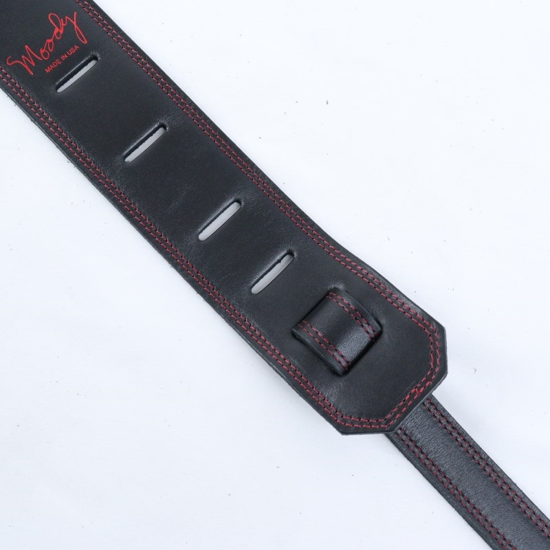 Moody Leather-Leather 2.5 Long [Black-Black w/Red Stitch] 画像2