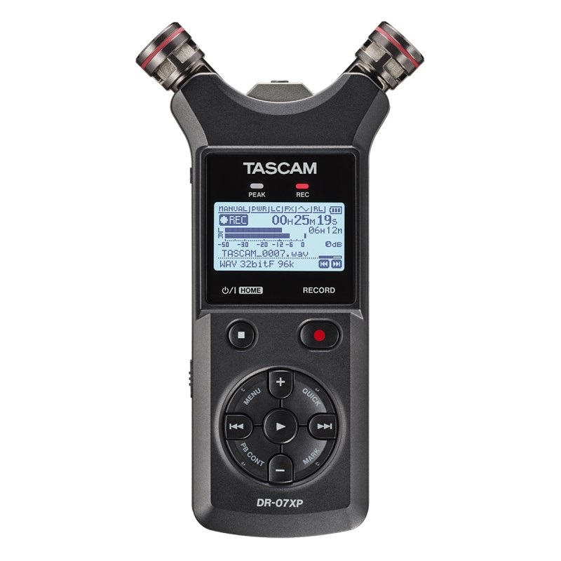 TASCAM 【ご予約商品・3月以降順次入荷予定】DR-07XP(可動式マイク搭載32ビットフロート録音対応ステレオポータブルレコーダー)(ハンディーレコーダー・USBオーディオインターフェース)(タスカム)(DR07XP) 画像1