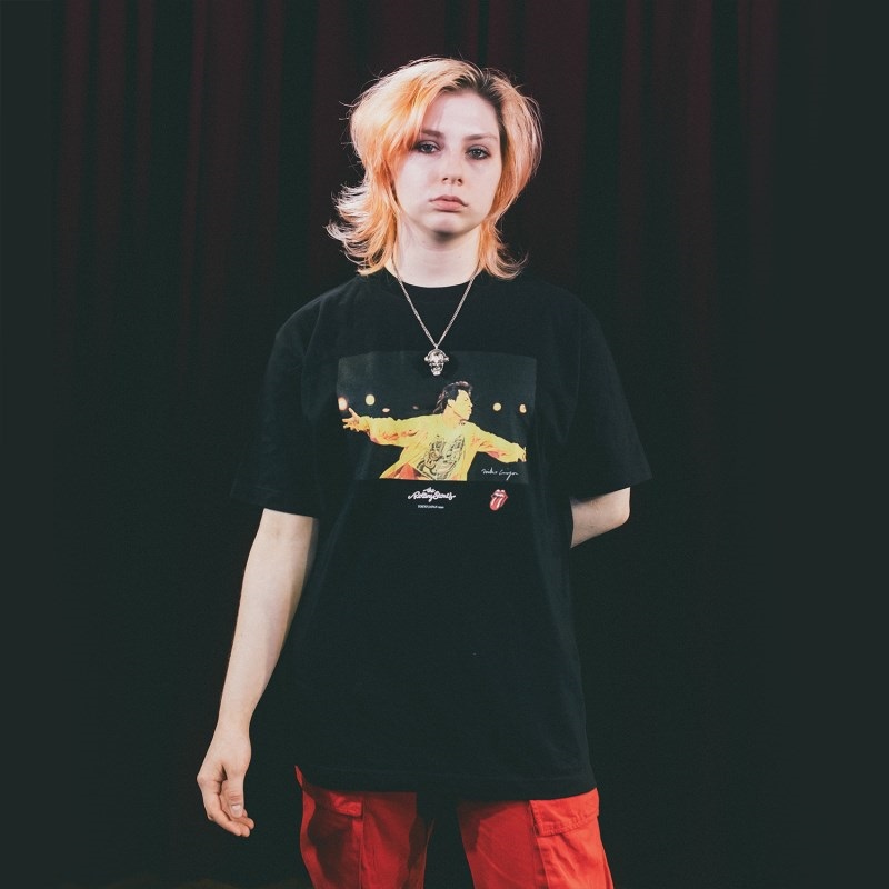 Ikebe Original Mick Photo by Mikio Ariga Tokyo Japan 1990 S/S Tee Black-S 画像1