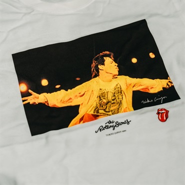 Ikebe Original Mick Photo by Mikio Ariga Tokyo Japan 1990 S/S Tee White-S 画像4