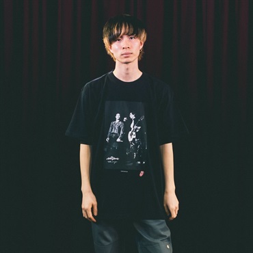 Ikebe Original Mick & Keith Photo by Mikio Ariga Tokyo Japan 1990 S/S Tee Black-S 画像1