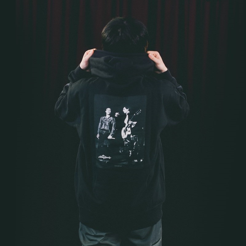 Ikebe Original Mick & Keith Photo by Mikio Ariga Tokyo Japan 1990 Hoodie-S 画像1