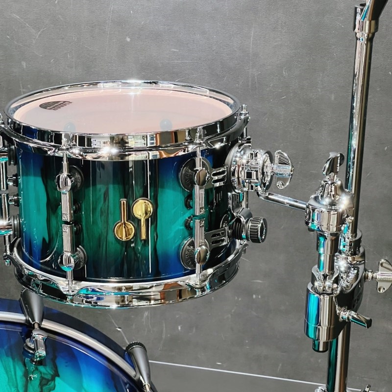 SONOR SQ2 System Beech Vintage 4pc Drum Kit - Green Lacquer over Blue Burst Finish with African Marble [BD22，TT10&12，FT16]【特注品】 画像1