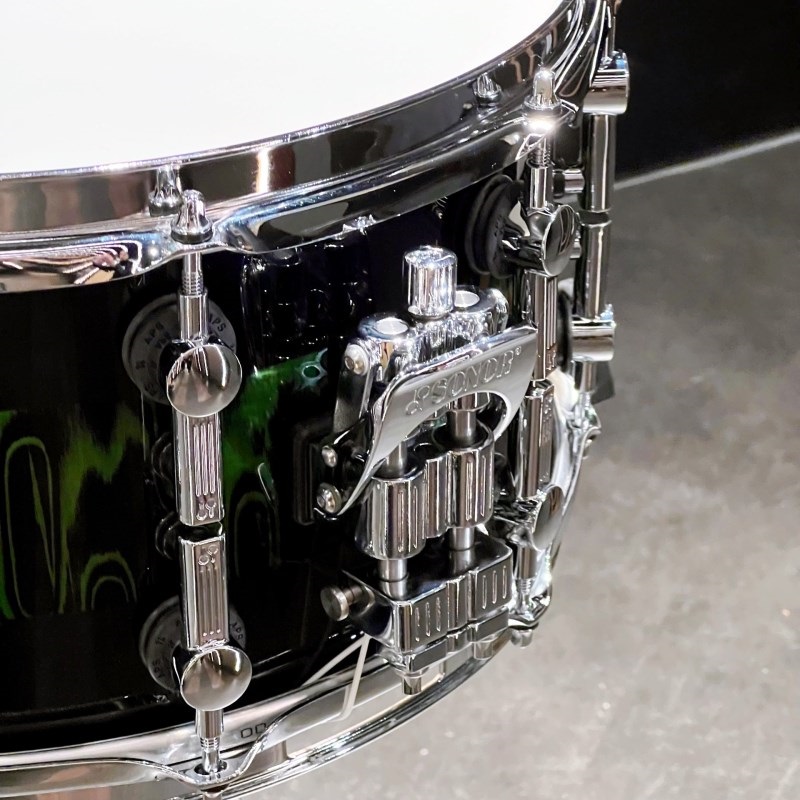 SONOR SQ2 System Snare Drum - Beech Heavy 14×7 - Green Tribal Stripe 【特注品】 画像1