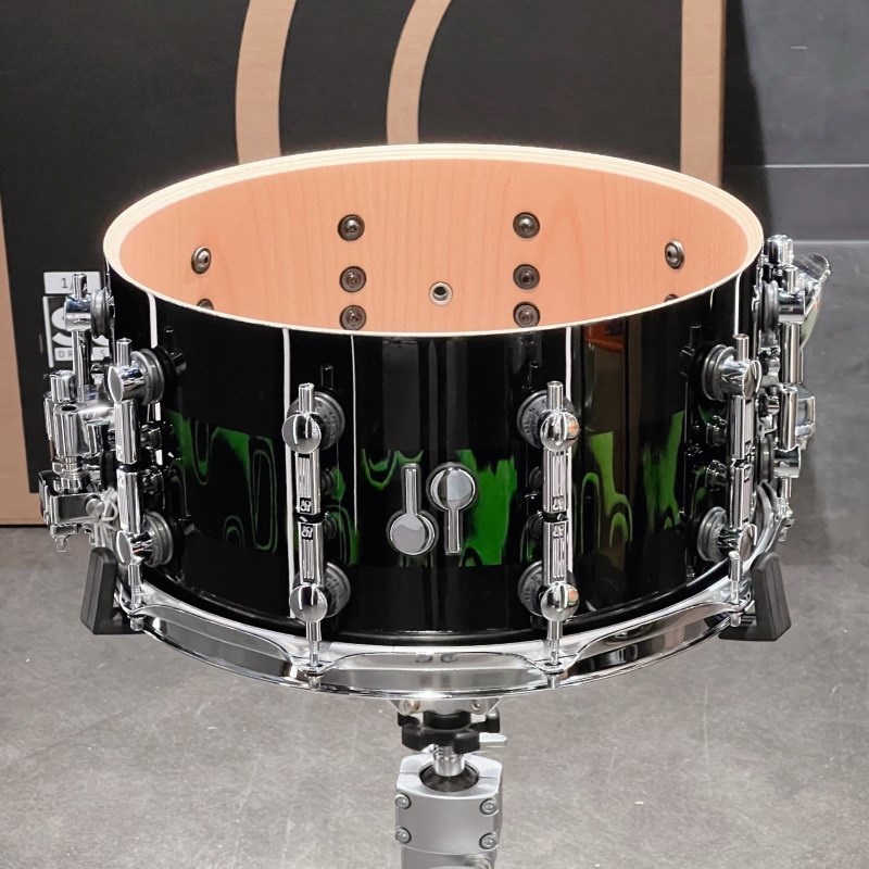 SONOR SQ2 System Snare Drum - Beech Heavy 14×7 - Green Tribal Stripe 【特注品】 画像3