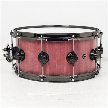 dw DRU26514SSN101[Collector's Pure Purpleheart Snare Drum VLT Shell 14×6.5 - Natural Satin Oil w/Black Nickel Hardware] 画像1