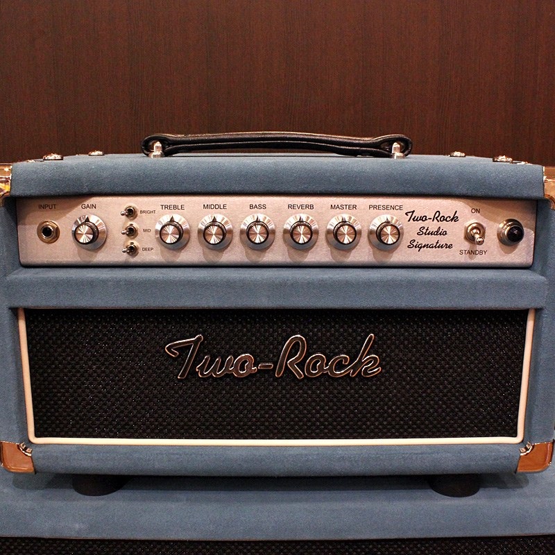 Two-Rock Studio Signature 35W Head / 1x12 Closed Back Cabinet Light Blue Suede Set 画像4