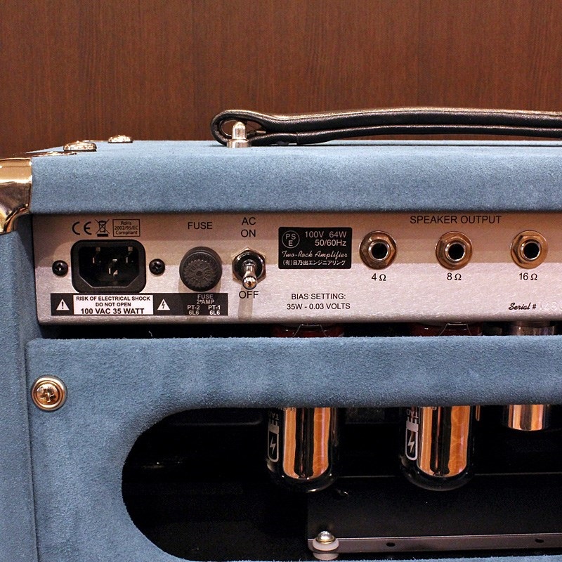 Two-Rock Studio Signature 35W Head / 1x12 Closed Back Cabinet Light Blue Suede Set 画像8