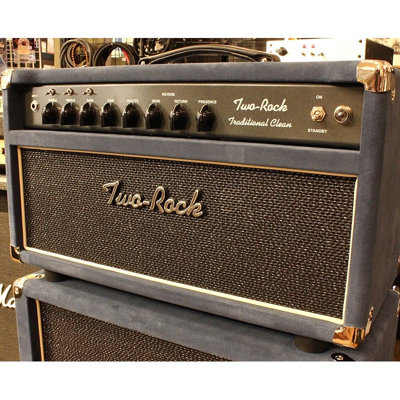 Two-Rock Traditional Clean 100Watt Head / 2x12 Oval Back Cabinet Dark Blue Suede Set 画像1