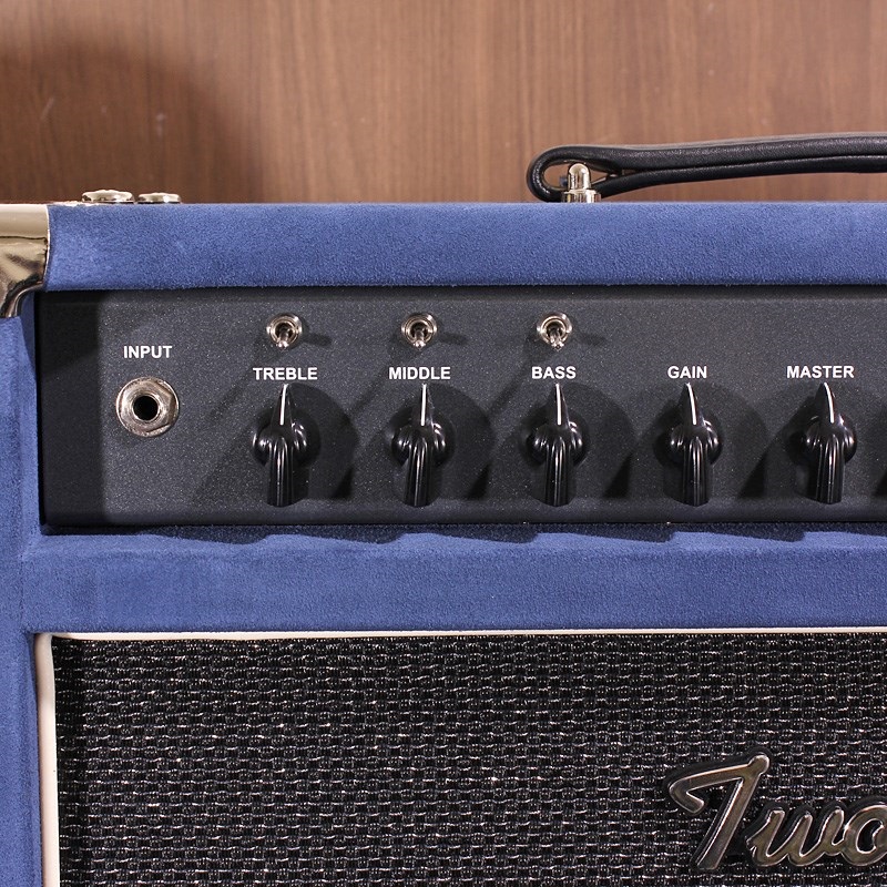 Two-Rock Traditional Clean 100Watt Head / 2x12 Oval Back Cabinet Dark Blue Suede Set 画像5