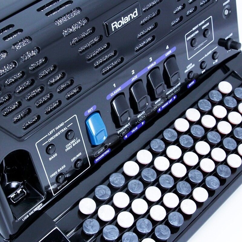 Roland 【USED】Roland ローランド Vアコーディオン ボタン式 ブラック クロマチック FR-1Xb BK【キャリングケースつき】 画像4