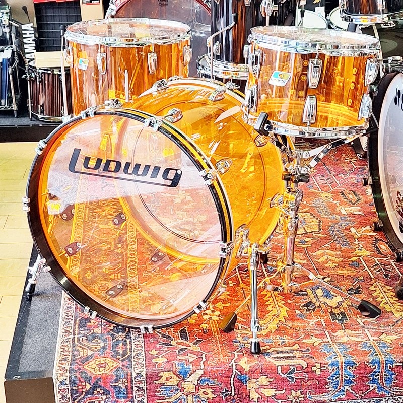 Ludwig 【USED】Amber Vistalite 3pc Drum Kit [22BD.16FT.12TT/ファイバーケース付属] 画像2