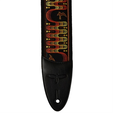 P.R.S. PRS 2.4inch Padded Guitar Strap w/FLASH Custom Jacquard Birds Wavelength (Yellow) 画像1