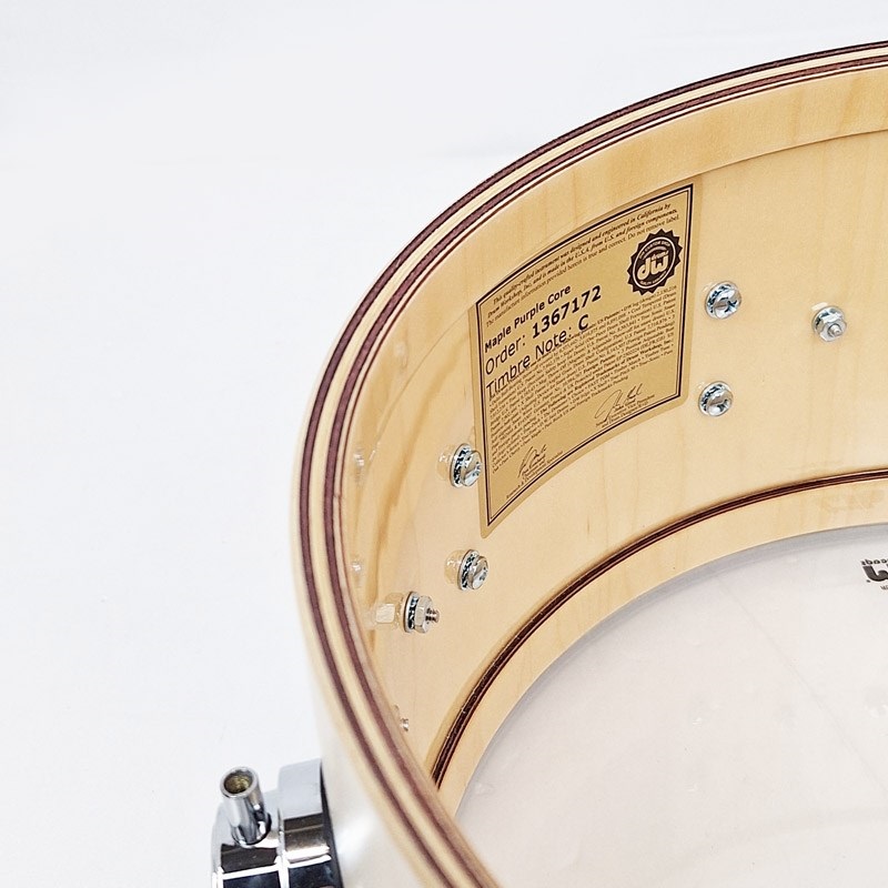dw DR526514SSC101[Collector's Hybrid Shell PurpleCore/Maple 14×6.5 / Natural Satin Oil] 画像9