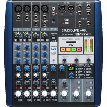 PreSonus StudioLive AR8c Analog Mixer (Fender Studio Pro 永続版付)(プリソナス)(ミキサー)(オーディオインターフェイス) 画像1