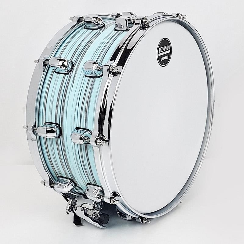 TAMA Starclassic Walnut/Birch Snare Drum 14×6.5 - Lacquer Arctic Blue Oyster [WBSS65-LLO] 画像3