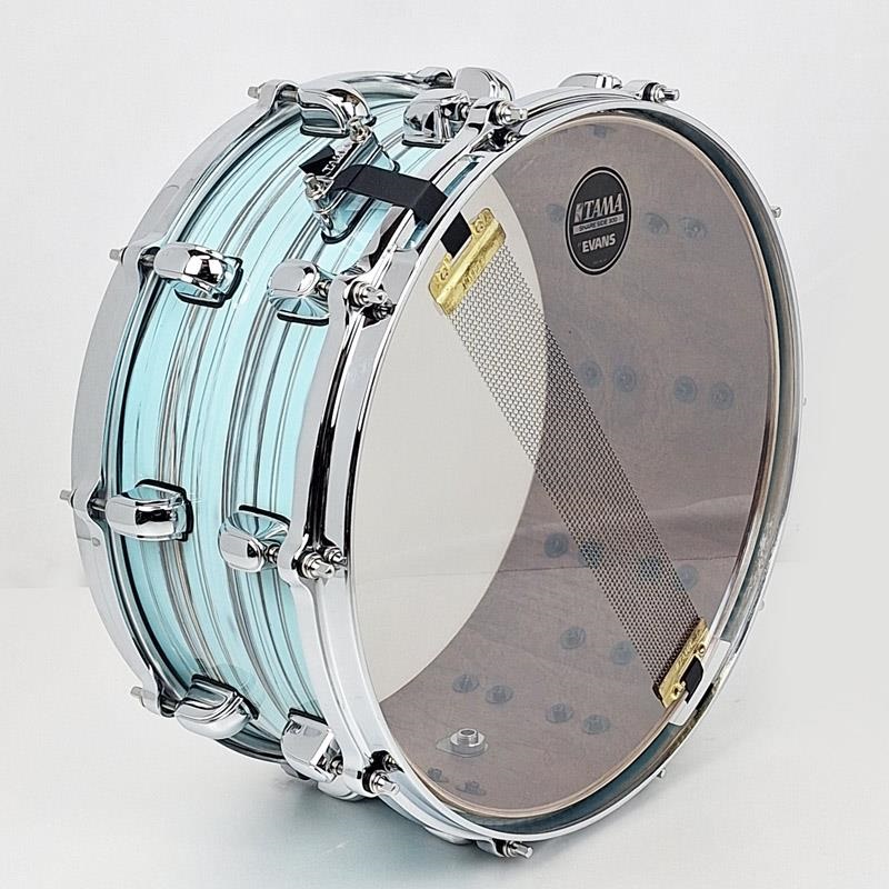 TAMA Starclassic Walnut/Birch Snare Drum 14×6.5 - Lacquer Arctic Blue Oyster [WBSS65-LLO] 画像4