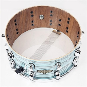 TAMA Starclassic Walnut/Birch Snare Drum 14×6.5 - Lacquer Arctic Blue Oyster [WBSS65-LLO] 画像8