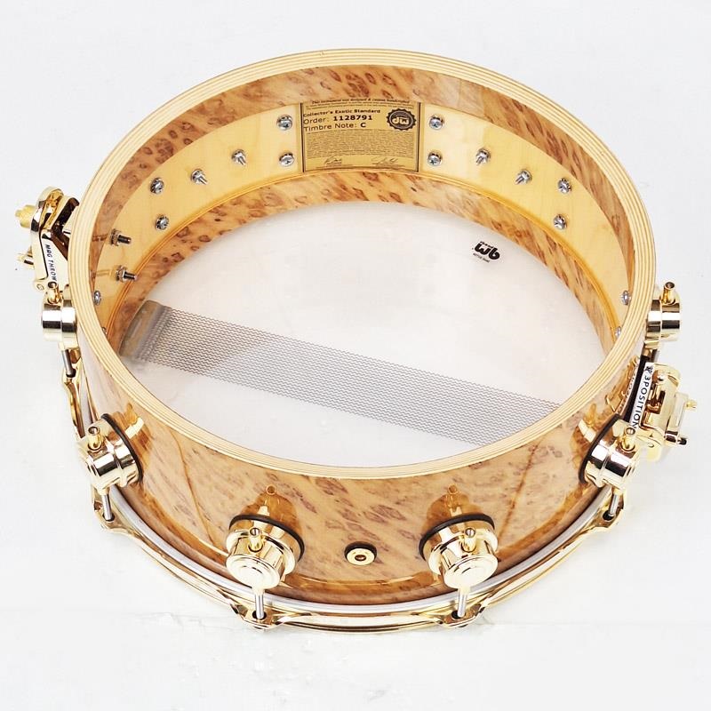 dw 【USED】[Collector's Pure Maple Snare Drum 14×5.5 / Standard Shell / Exotic Twisted Mapa Burl] 画像8