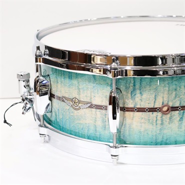 TAMA TMS1455DR-ECB [STAR Maple 14''×5.5'' Snare Drum - Emerald Sea Curly Maple Burst]【Made in Japan】 画像1