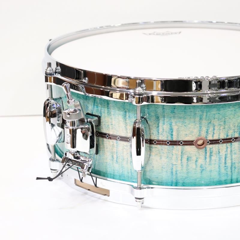 TAMA TMS1455DR-ECB [STAR Maple 14''×5.5'' Snare Drum - Emerald Sea Curly Maple Burst]【Made in Japan】 画像2