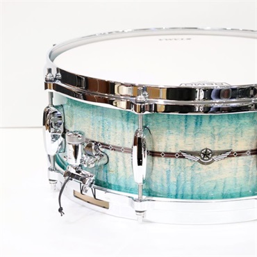 TAMA TMS1455DR-ECB [STAR Maple 14''×5.5'' Snare Drum - Emerald Sea Curly Maple Burst]【Made in Japan】 画像3