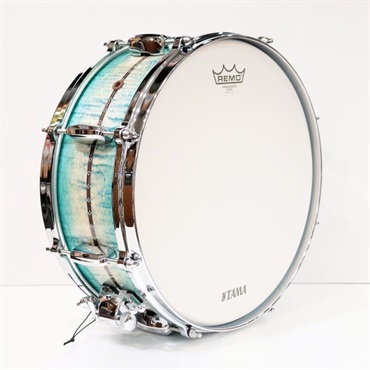 TAMA TMS1455DR-ECB [STAR Maple 14''×5.5'' Snare Drum - Emerald Sea Curly Maple Burst]【Made in Japan】 画像4