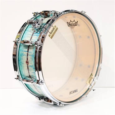 TAMA TMS1455DR-ECB [STAR Maple 14''×5.5'' Snare Drum - Emerald Sea Curly Maple Burst]【Made in Japan】 画像5