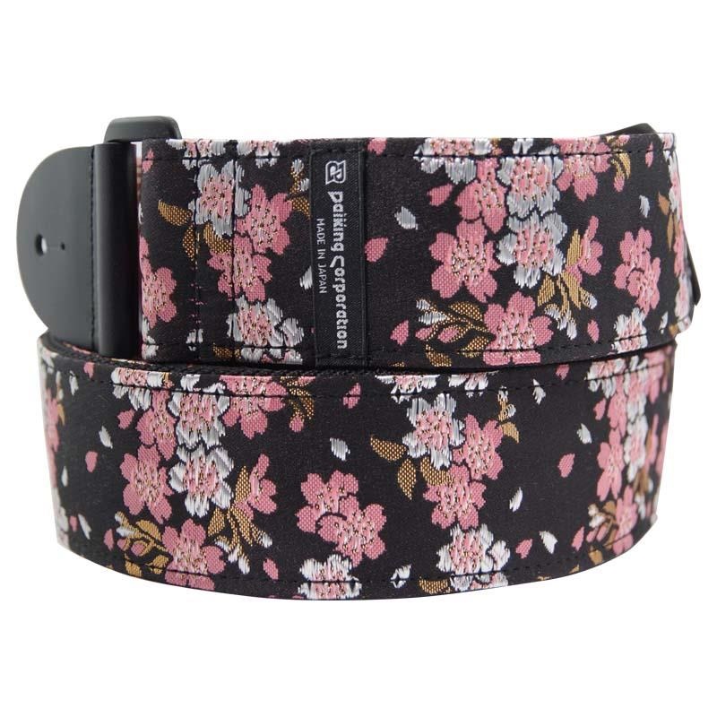 Daiking Corporation 西陣織りギターストラップ DGS-NWS60 桜黒ピンク 画像1