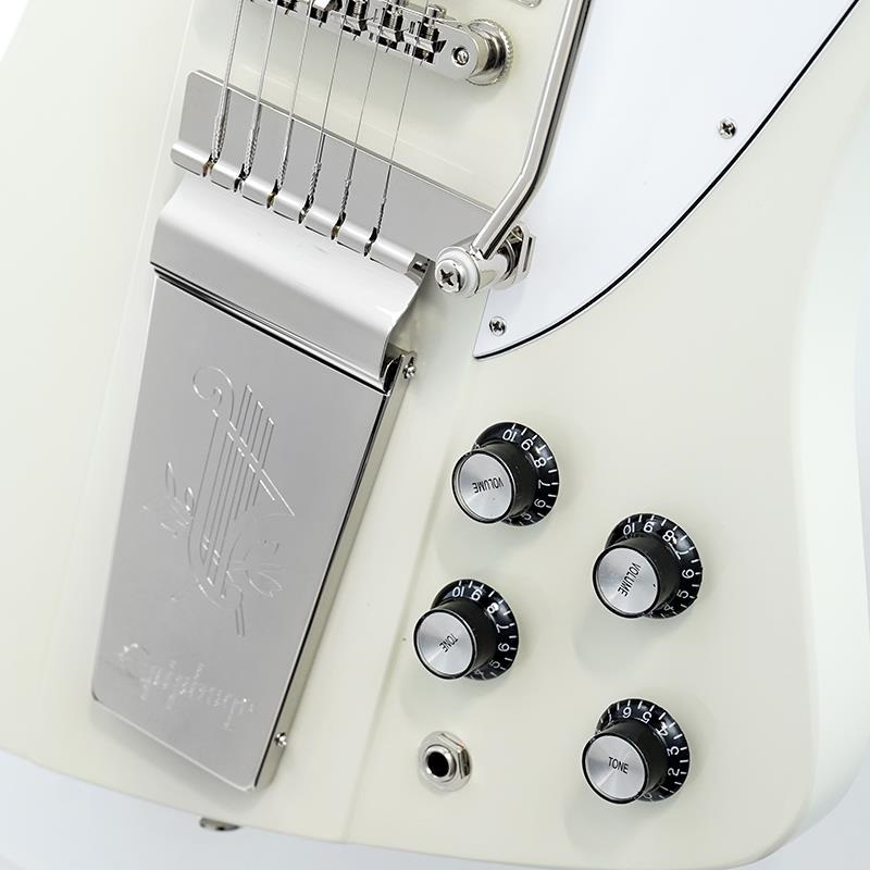 Epiphone Inspired by Gibson Custom Shop 1963 Firebird V Reissue with Maestro Vibrola (Polaris White) 画像4
