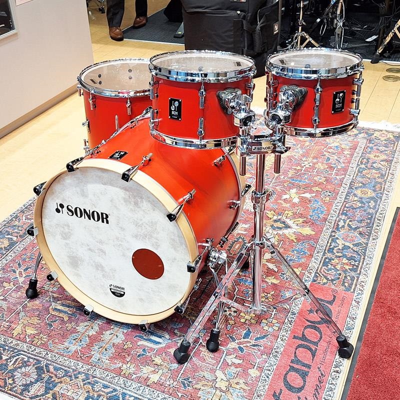 SONOR USED 中古 SQ1 Series 4pc Drum kit [BD22，FT16，TT12＆10/Hot Rod Red][ドラムケース付属] 画像2
