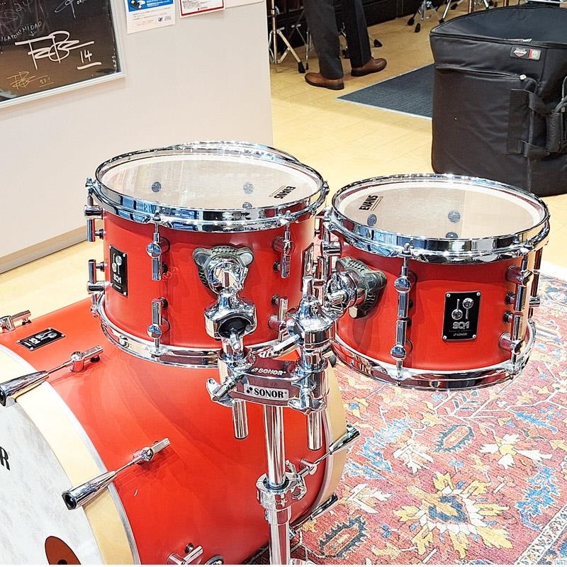 SONOR USED 中古 SQ1 Series 4pc Drum kit [BD22，FT16，TT12＆10/Hot Rod Red][ドラムケース付属] 画像4