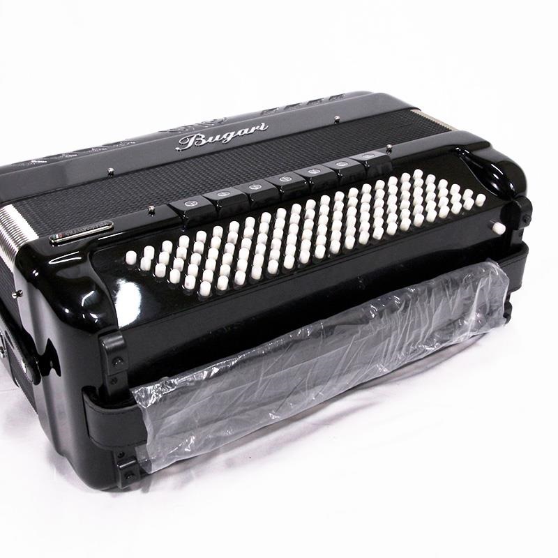 BUGARI (ボタンアコキャンペーン対象・対面レッスン6ヶ月分付) 440CH BK  H.M.M.L BUGARI 大型 クロマチックアコーディオン 画像4