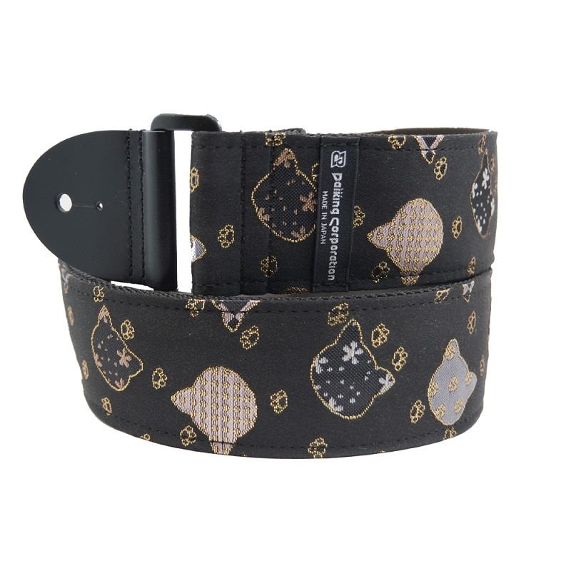 Daiking Corporation 西陣織りギターストラップ DGS-NKN60　金襴猫伝統柄 画像1