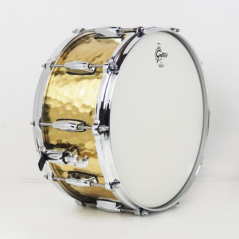 GRETSCH GRETSCH 【創業50周年大決算SALE】S1-6514-BRH [Full Range Snare Drum / Hammered Brass 14×6.5]【店頭展示特価品】 画像3