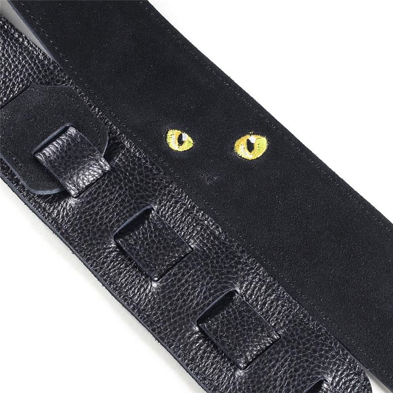 Grande uomo ねこ刺繍レザーストラップ [Black/Black] 画像1