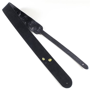 Grande uomo ねこ刺繍レザーストラップ [Black/Black] 画像2