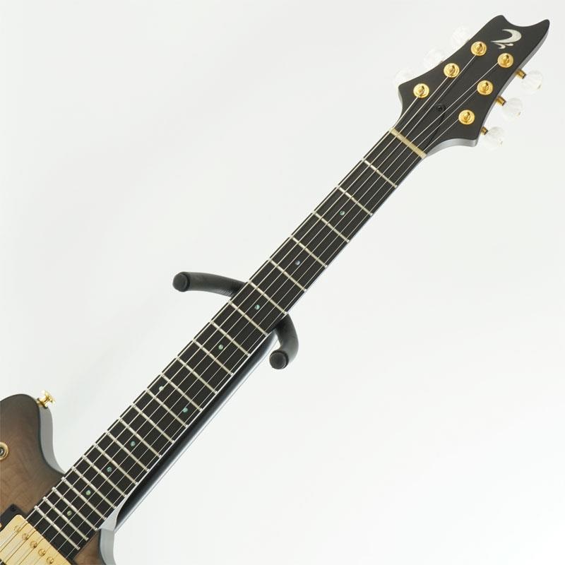 T’s Guitars USED 中古 Arc-Hollow VS100N Burl Maple (Charcoal Burst Mat/Ebony)［SN. 051396］ 画像4
