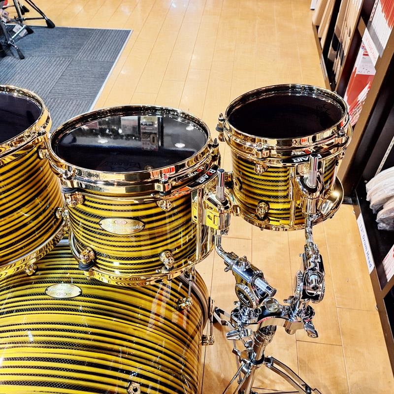 Pearl Masterworks 6pc Drum Kit -Gold Swirl on Black Carbon【イケベ楽器店創業50周年記念モデル】 画像3