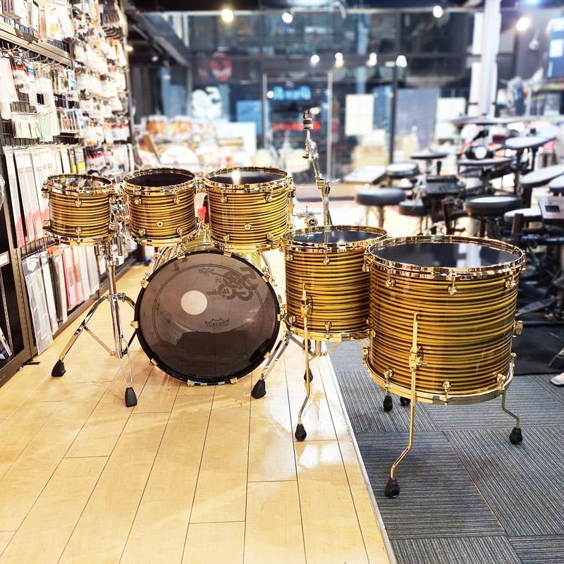 Pearl Masterworks 6pc Drum Kit -Gold Swirl on Black Carbon【イケベ楽器店創業50周年記念モデル】 画像7