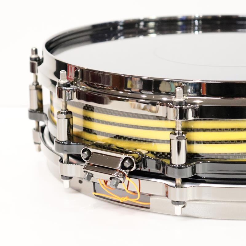 Pearl Masterworks Snare Drum 14x3.5 Free Floating - Gold Swirl on Black Carbon【イケベ楽器店創業50周年記念モデル】 画像3