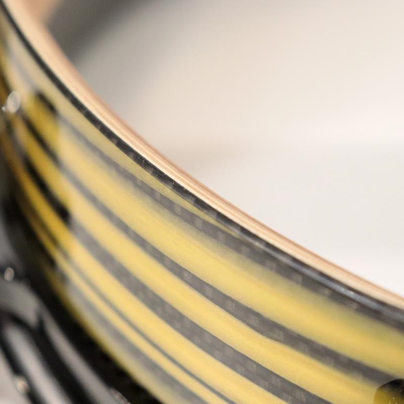 Pearl Masterworks Snare Drum 14x3.5 Free Floating - Gold Swirl on Black Carbon【イケベ楽器店創業50周年記念モデル】 画像7