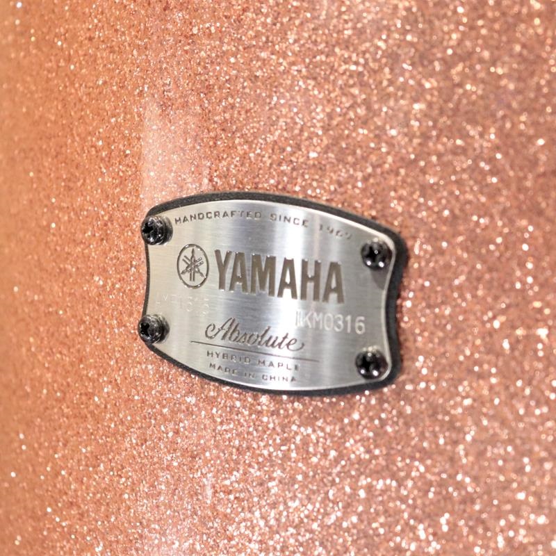 YAMAHA Absolute Hybrid Maple 4pcs Drum Set - ピンクシャンパンスパークル [AMB2216-PCS + AMP6F3-PCS] 画像2