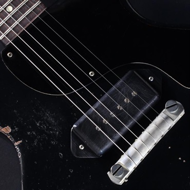 Gibson Murphy Lab 1960 Les Paul Junior Double Cut Ebony Ultra Heavy Aged #05308 画像3