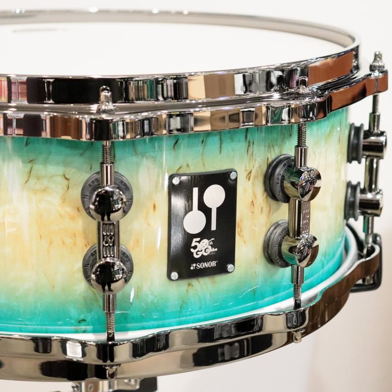 SONOR 【イケベ楽器店創業50周年記念モデル】SQ2 System Snare Drum - Maple Vintage 14x6 - Blue Burst on Scandinavian Birch 画像1