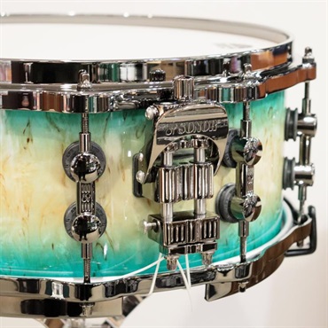 SONOR 【イケベ楽器店創業50周年記念モデル】SQ2 System Snare Drum - Maple Vintage 14x6 - Blue Burst on Scandinavian Birch 画像2
